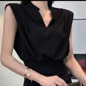 Elegant Black Sleeveless Top